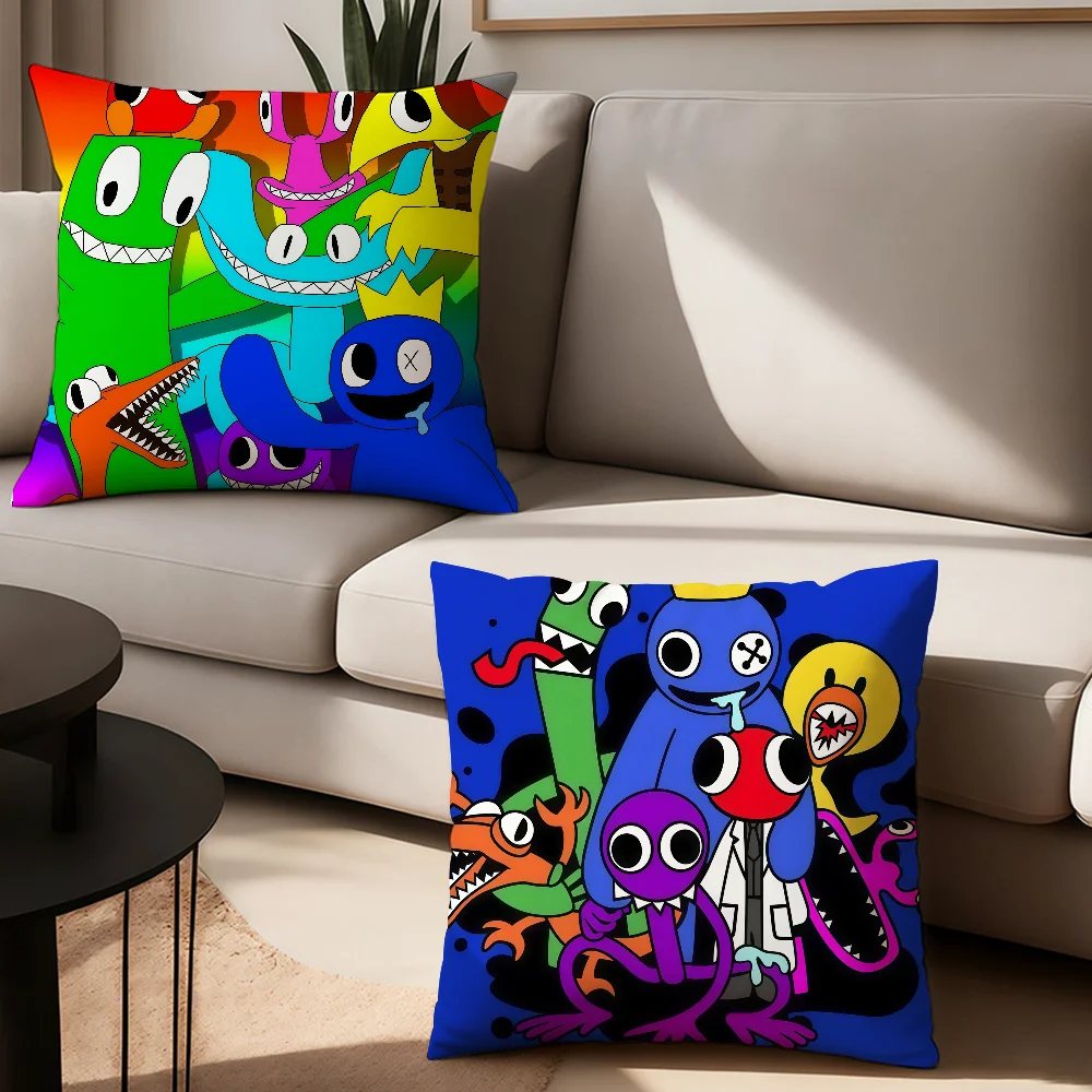

Cartoon R-Rainbow F-Friends Pillow Case Office Cushions Suitable For Sofa Car Bedroom Decorative Cushion Cover