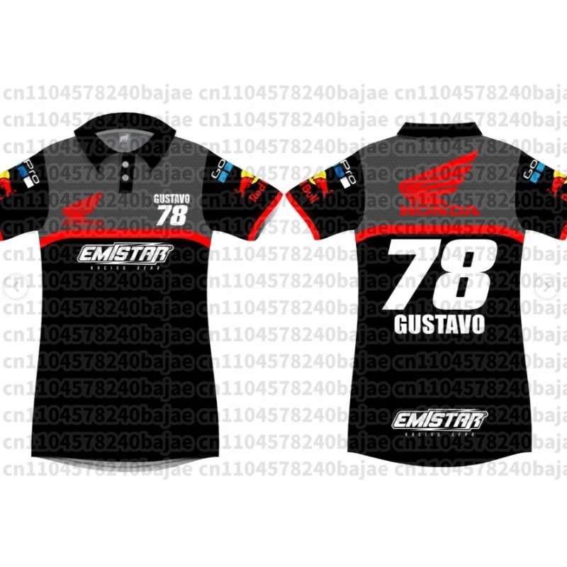 

Мотоцикл Honda # Летняя рубашка-поло 78, гоночная мужская дышащая одежда с длинными рукавами для горного велосипеда, трикотаж для мотокросса