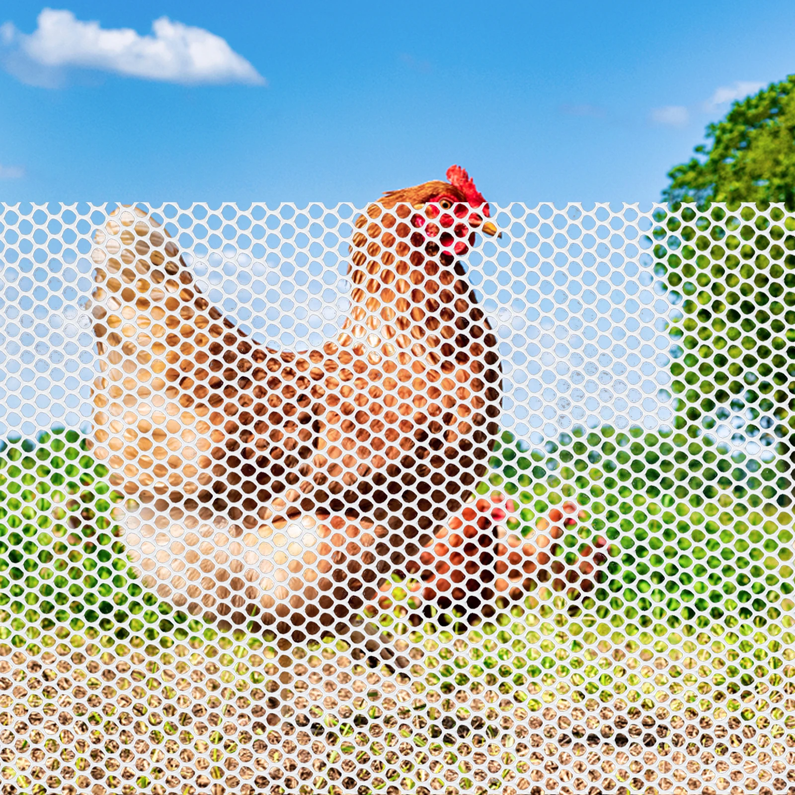 

Пластиковая сетка для садового забора, 3D барьер для животных, проволочное ограждение, рулон курятника, сетка для двора, декор для забора, садовый кролик