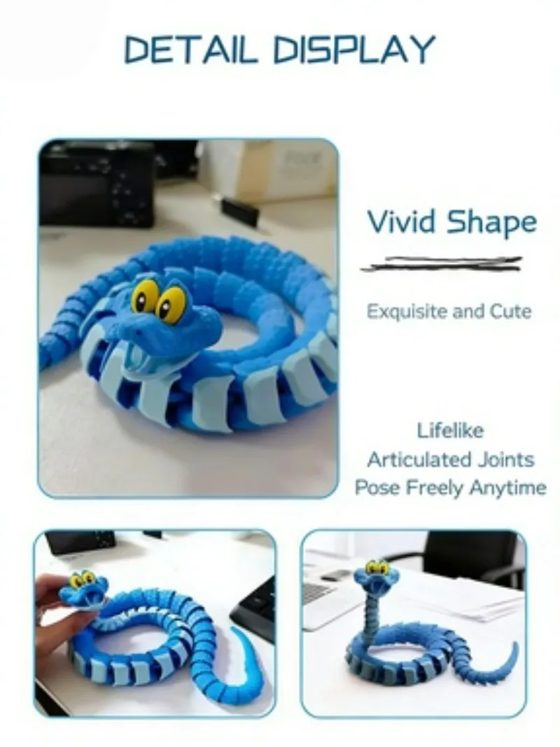 حار بيع Zootopia 2 غاري الأفعى الشكل ثلاثية الأبعاد مطبوعة لعبة مفصلية مع المفاصل المنقولة تحصيل سطح المكتب الديكور هدية