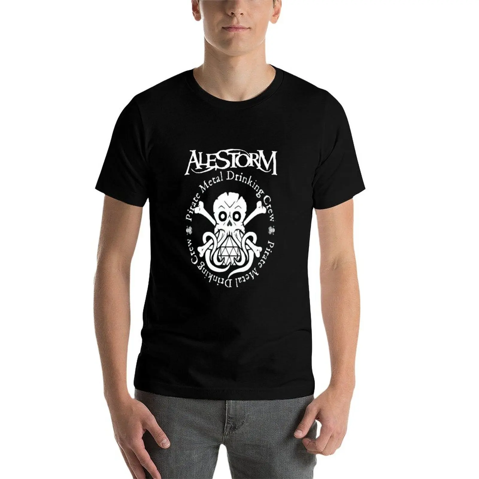 alestorm شعار جديد القراصنة المعادن شرب طاقم تي شيرت مطبوعة تي شيرت للرجل تي شيرت مخصص تي شيرت مطبوع