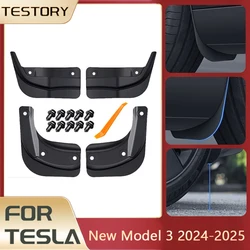 Mud Flaps for Tesla Model 3 Highland 2024 Accessories Front Rear Wheel Fender TPE Mudguards Mudflaps for Tesla Model 3 Highland