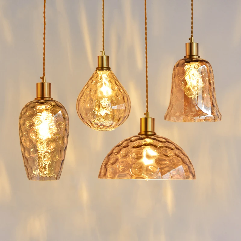 Vintage Pendant Light Colorful Glass Hanglamp For Dining Room Bedroom Nordic Decor Bar Luminaire Suspension Loft Light Fixtures