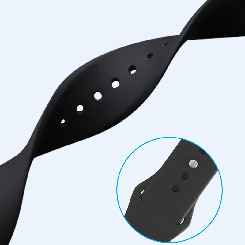 Ремешок силиконовый для Apple Watch Band 46 мм 44 мм 40 мм 41 мм 45 мм 49 мм 42 мм 38 мм, спортивный браслет Correa iwatch Series 10 9 8 Ultra 7 5 6SE