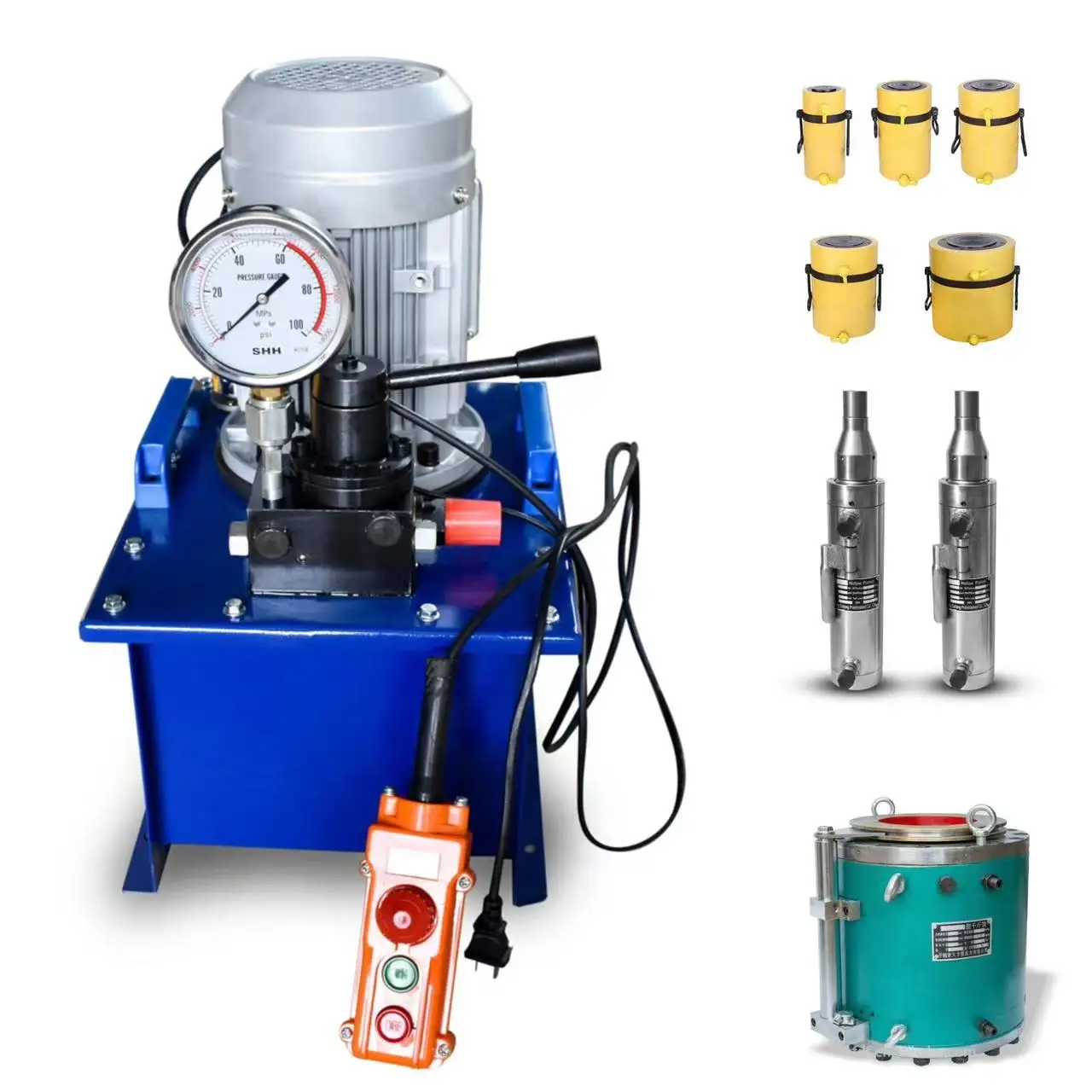

Prestressed 25 Ton Electric Hydraulic Jack 100 150 500 Hydraulic Cylinder