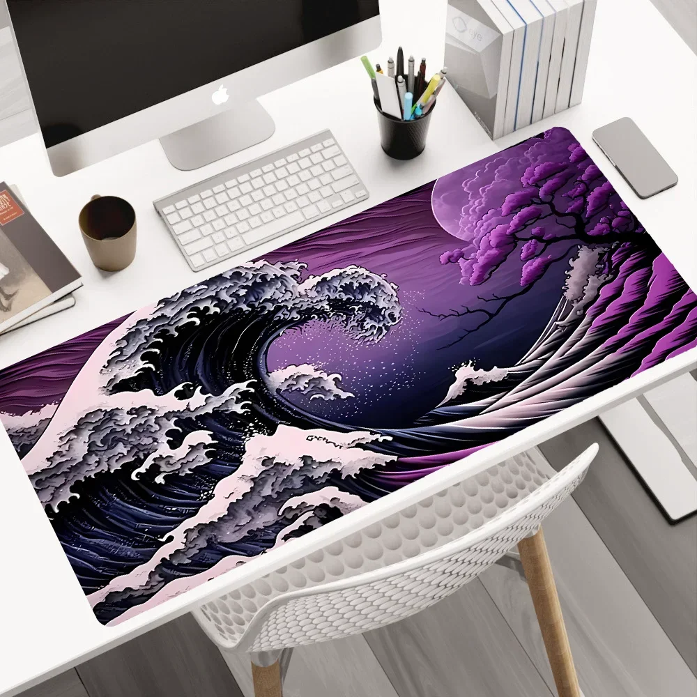 1 large 50*100CM desk protection mat rubber non-slip wave mouse mat table mat game electronic sports office creative for gaming