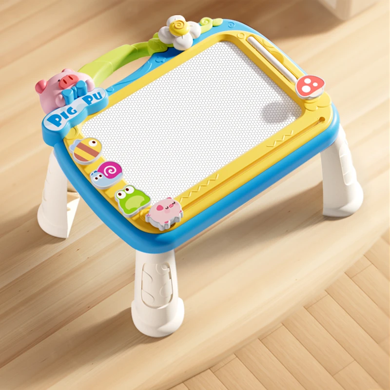 Children Magnetic Drawing Board Kid 4 Color Drawing Pen Seal Painting Tablet Early Education Development Toy For 3 Girl Years