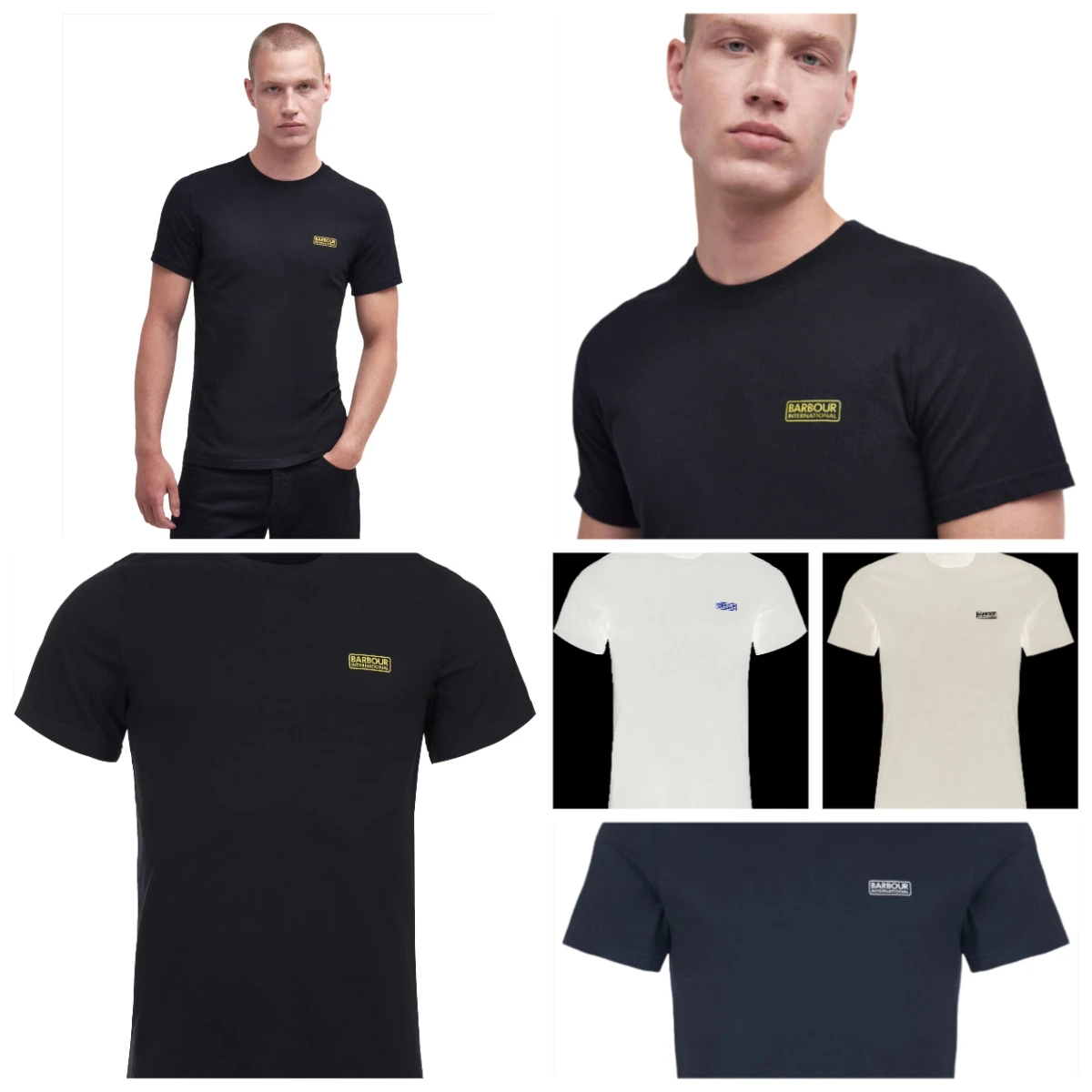 Barbour International-Camiseta con Logo pequeño para hombre, camisetas con estampado periférico de verano de marca de lujo de algodón para hombre y mujer