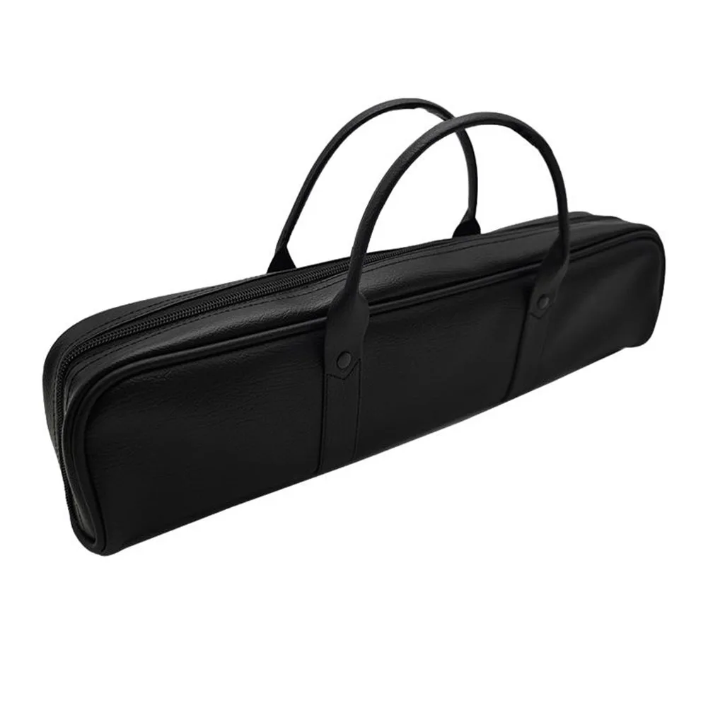 Portable Flute Carrying Bag Versatile PU Leather Lightweight Wear Resistant 17 Hole Flute Bag For Musician-Gift Flute Players