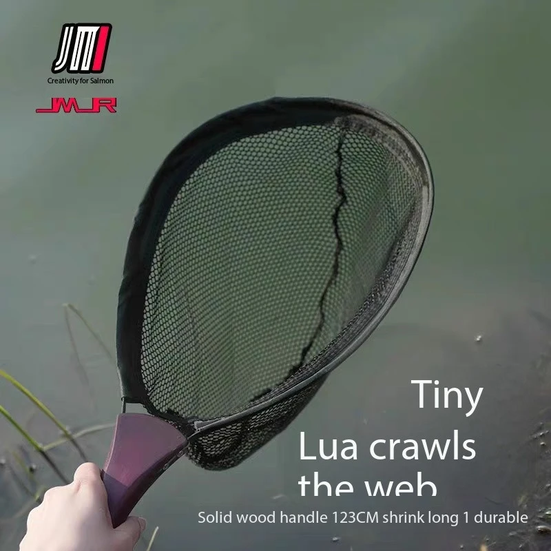 

Foldable Solid Wood Stream Fishing Net, Portable For Fishing, Lightweight Anti Hanging Fish, Luya Bag Fishing Gear Accessories