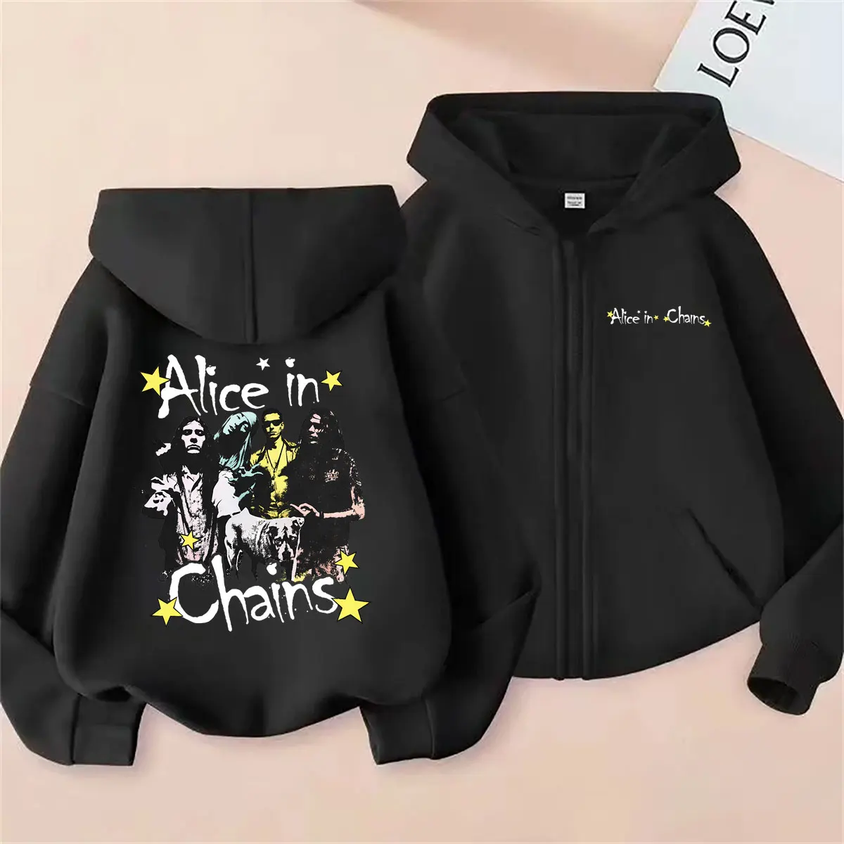 

Rock Band Alice in Chains Zipper Hoodie Men Women Clothing Gothic Punk Zip Up Jacket Unisex Fashion Vintage Oversized Streetwear