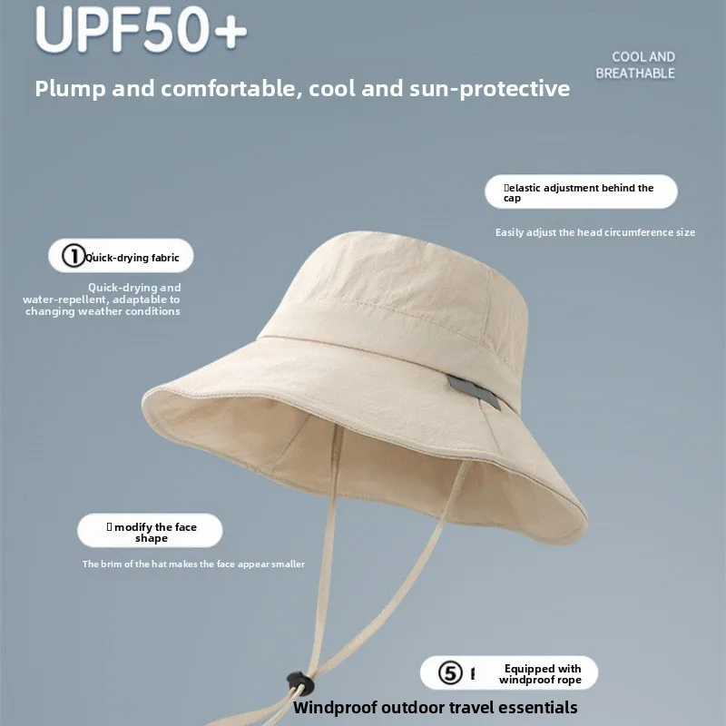 2026 New Outdoor Sunshade Hat for Women in Summer, Lightweight, UV Resistant, Outdoor Sunscreen, Men's Fisherman's Hat