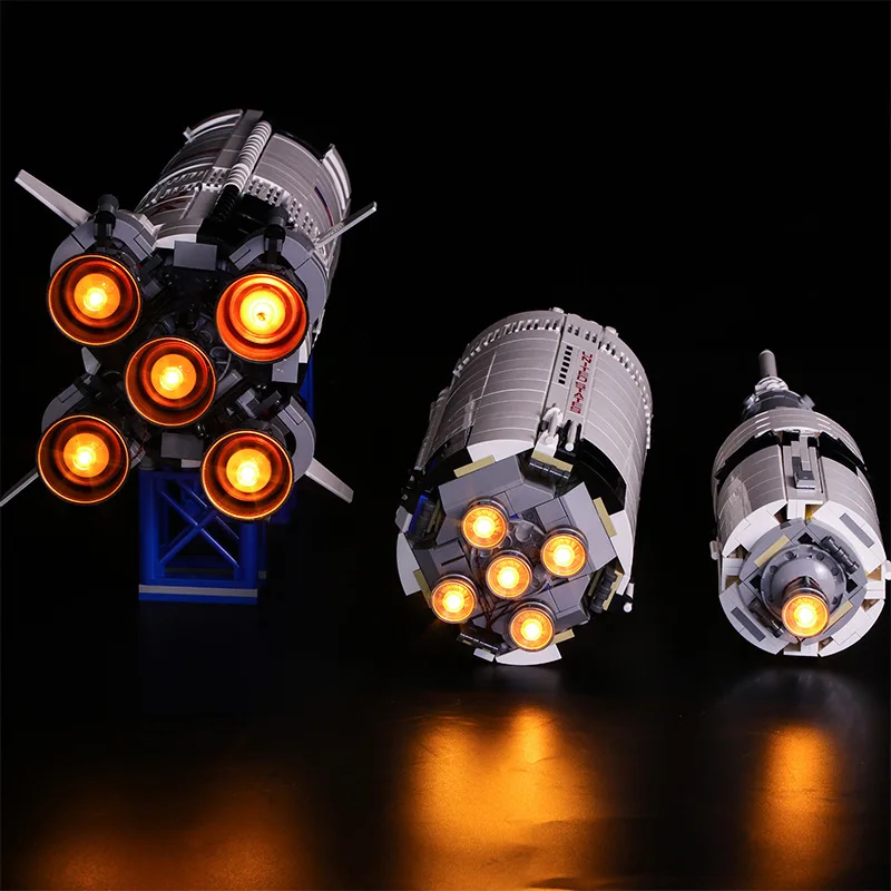 Lighting Set For 21309 Technic Apollo Saturn Rocket V Launch Rocket Not Include Building Block (Only Led Light Kit)