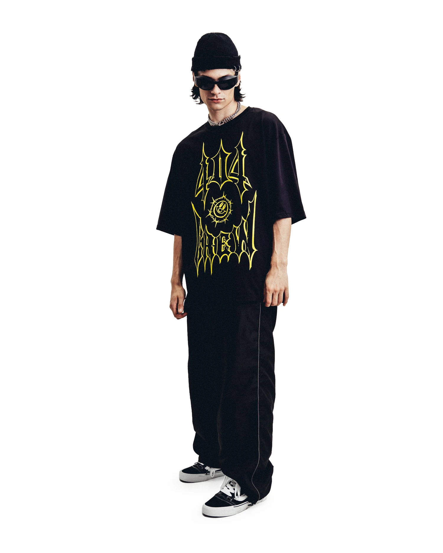Hip Hop Streetwear Men Tshirt Oversized Short Sleeve 404 crew Graphic Print Y2k Tops Tee Harajuku Goth Aesthetic Clothing Cotton