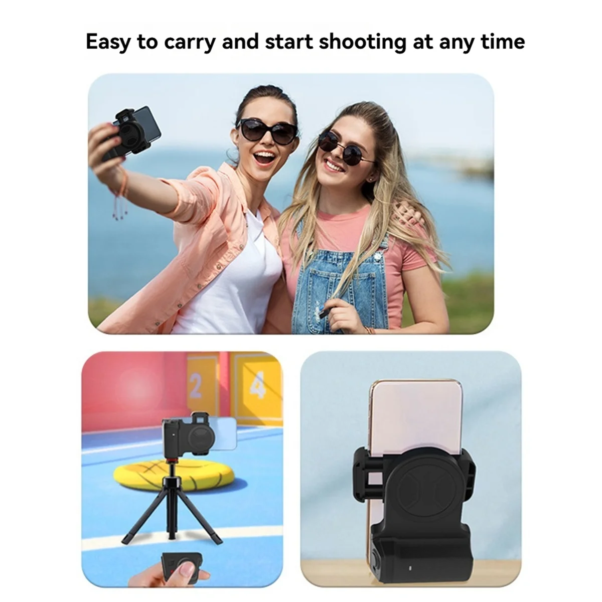 Ручка для камеры POP-l, универсальный Bluetooth-затвор, стабилизатор для селфи, вертикальный горизонтальный держатель для фотосъемки для телефона