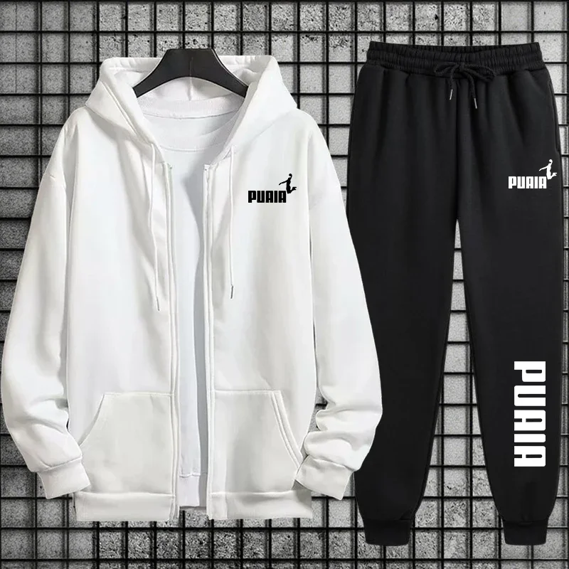 الجديد في النساء رياضية الاتجاه الطباعة قمصان سويت شيرت بقلنسوة السراويل 2 قطعة مجموعة عادية سستة معطف البدلة الملابس اليومية الخريف الشتاء