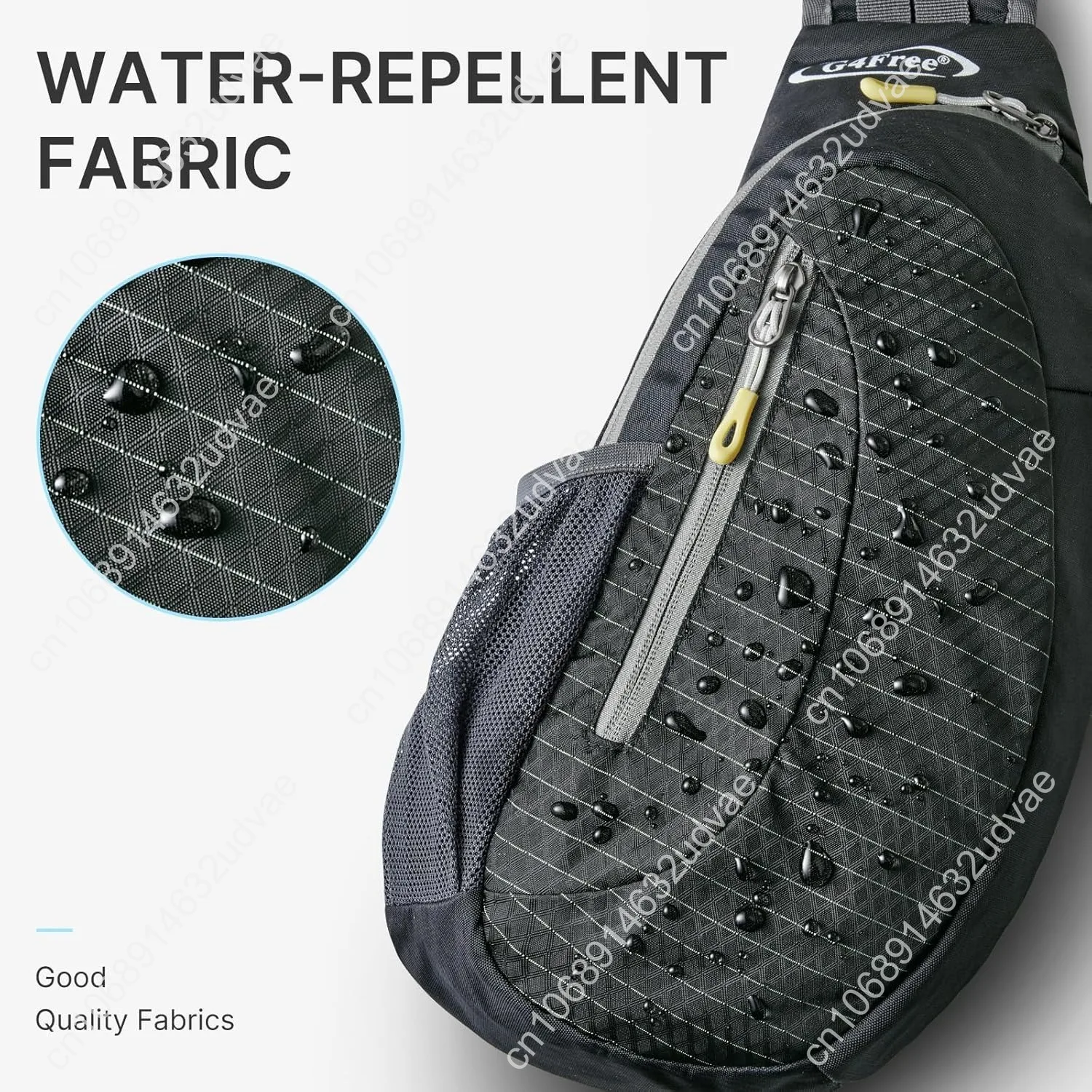 G4Free Tas Selempang Pria dan Wanita Ransel Bahu Ransel Selempang Dada Kecil (Hitam)