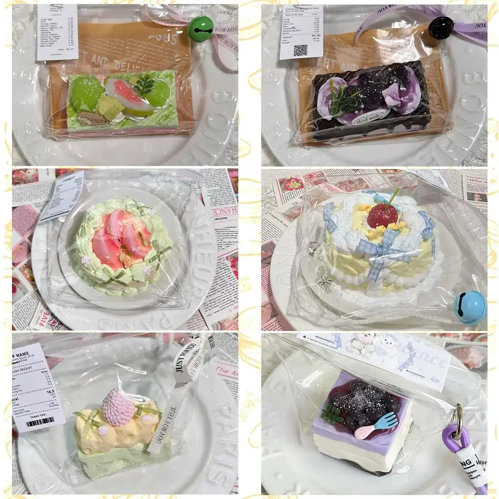 Simulation Cake Pinching Toy Slow Rebound Stress Relief Silicone Toys Creative Cartoon Cake Q Elastic Stress Relief Toys