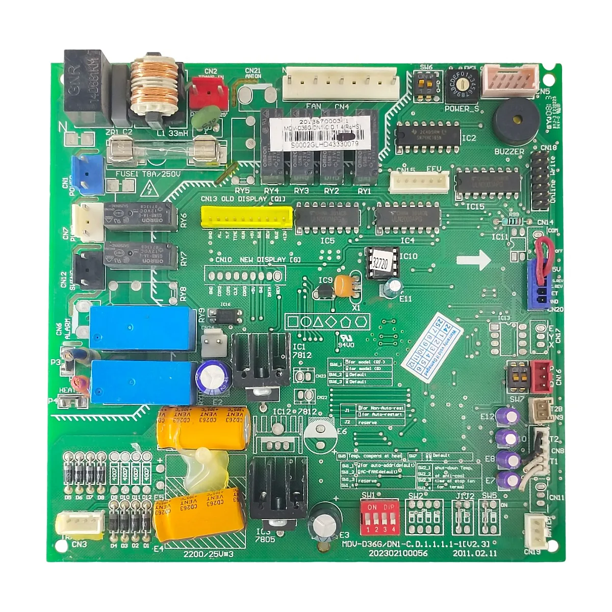 Используется для внутренней материнской платы Midea 202302100056   Компьютерная плата кондиционера MDV-D36GDN1-C.D.11