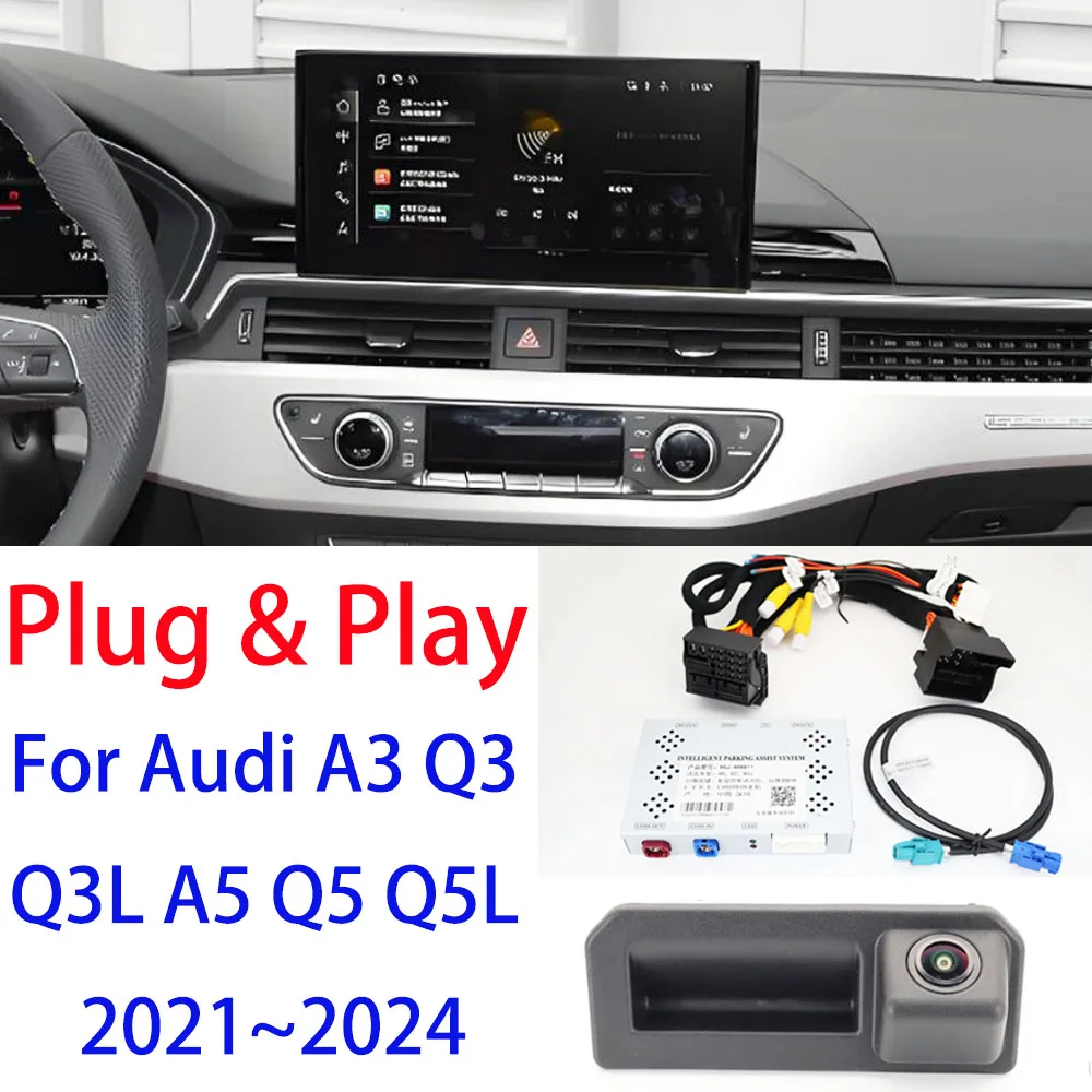 Коробка декодера динамической траектории камеры заднего вида для Audi A3 Q3 Q3L A5 Q5 Q5L 2021 ~ 2024 OEM, оригинальный обновление экрана Plug & Play
