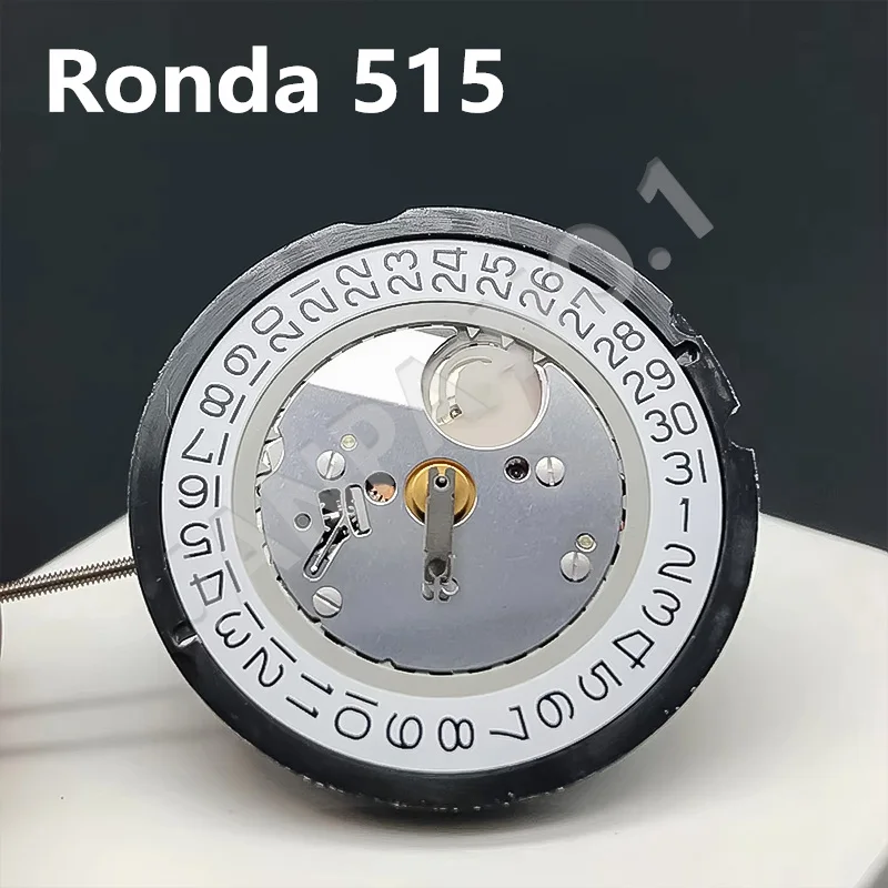 Ronda 515 Quartz Movement 515-3 Battery 371 with Datewheel 1 Jewels Brand Mechanism for Wristwatch Replace