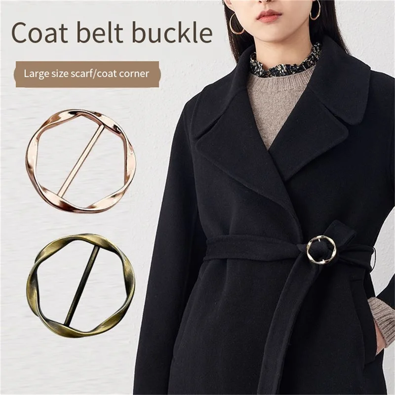 

5/10Pcs Simple Fashion Metal Buckles for Women's T-shirt Corners Knot Buckle Belt Adjustable Buckle and Scarf Decor Fastener