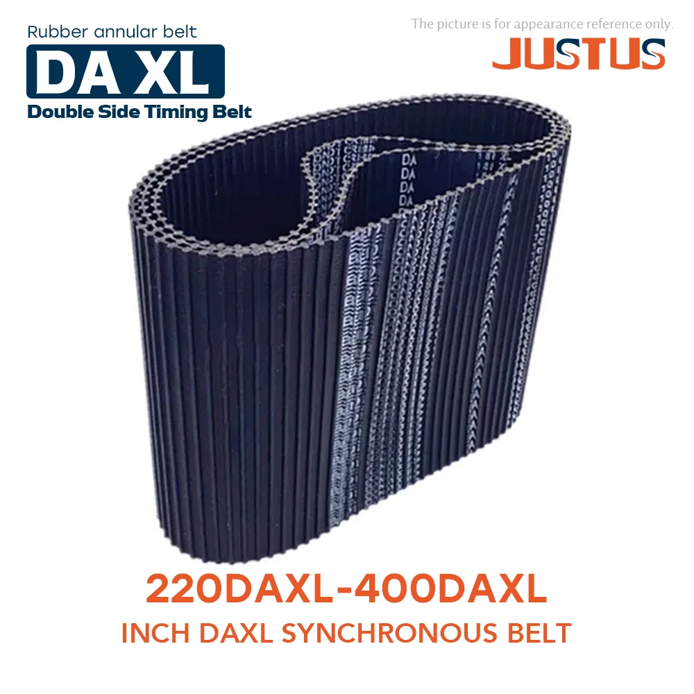 

Double-sided Trapezoidal Tooth Synchronous Belt Pitch=5.08mm Perimeter=220-400DAXL Width 6/8/10/13/15/20mm Rubber Timing Belt