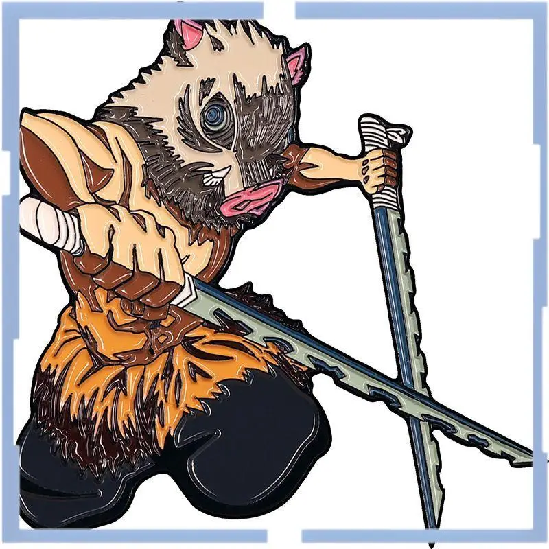 Broche périphérique Demon Slayer Hashibira Inosuke, nouvelle figurine périphérique de dessin animé créative, décoration d'animation, cadeau, livraison rapide