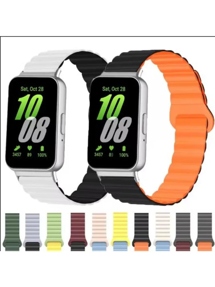 

Магнитный ремешок для Samsung Galaxy Fit 3, спортивный силиконовый ремешок для часов для Samsung Galaxy Fit3, аксессуары Correa, мужской и женский браслет