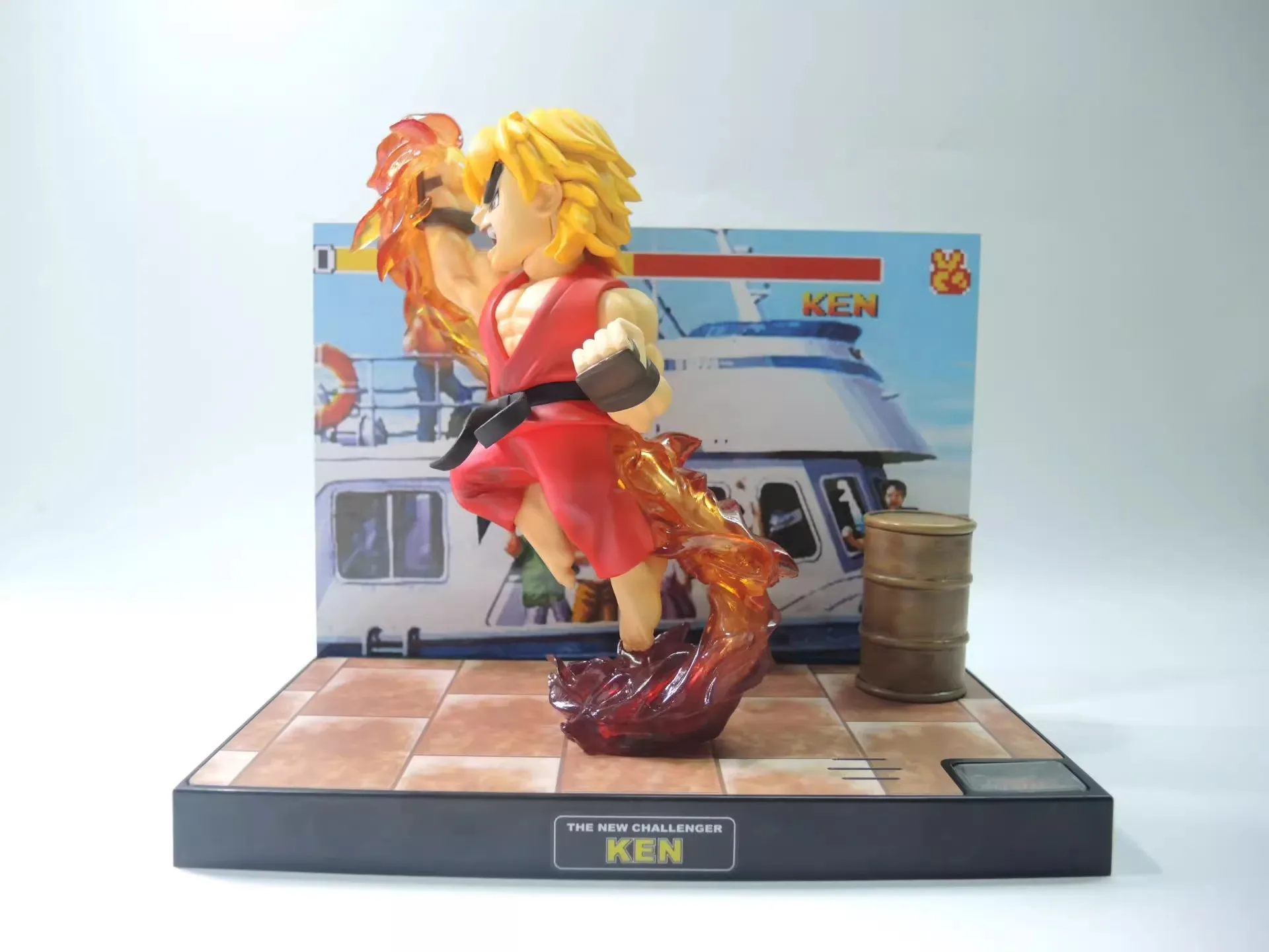 Street Fighter Ken Masters figurines d'action Shouryuukenn Ken Chun-Li Statue avec lumière modèle à collectionner décoration jouet cadeaux