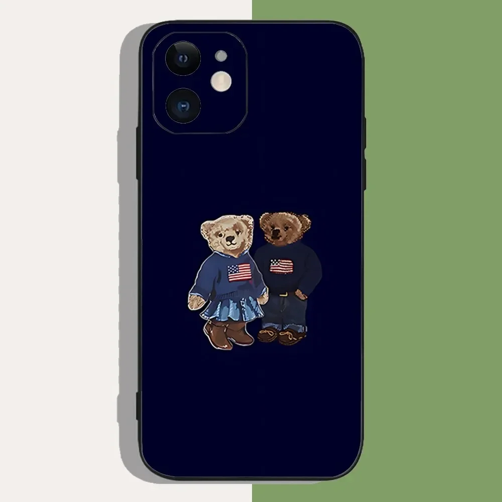 Fashion Cartoon Teddy Bear Phone Case For iPhone 17 16 15 11 12 14 13 Pro Max Mini X XS XR 7 Plus 16E Air Shockproof Cover Funda view 4