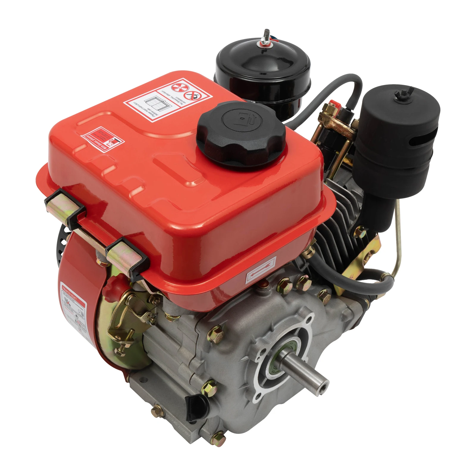 196CC Single-Cylinder Diesel Engine 4-Stroke 3-Horsepower Recoil Start System Diesel Motor Multi-Use Engine for Micro-Tiller