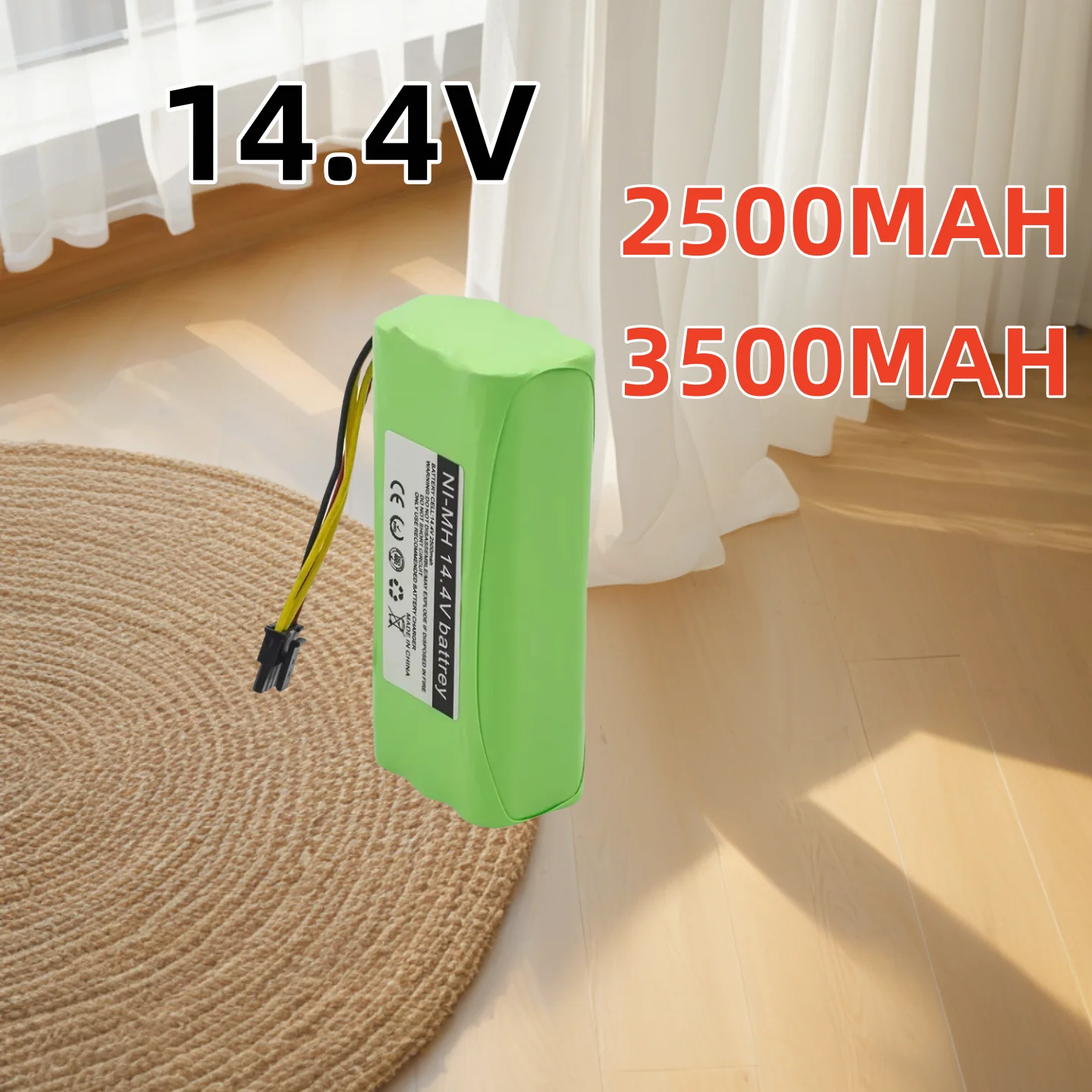 . Ni-MH AA 14.4V 2.5AH Rechargeable battery Pack for Ecovacs Deebot Deepoo X600 ZN605 ZN606 ZN609 Midea Redmond Vacuum Cleaner