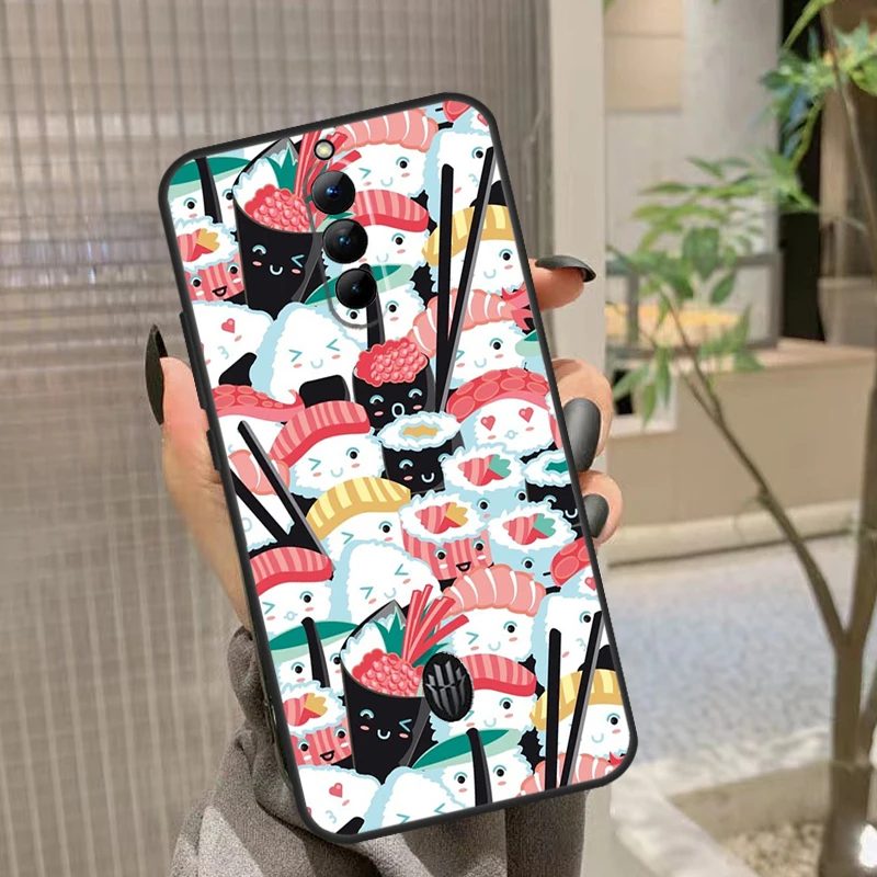 Kawaii Sushi Crowd Back Case For Nubia Red Magic 8 8S Pro Plus 6S 7S 6 7 Pro Red Magic 5G 5S 6R Phone Cover