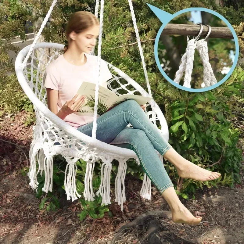 Hammock Chair Outdoor Garden Chair Hanging Hammock Home Bedroom Swing Bed Lazy Chair Indoor Frame Relaxing Chair Beach Chairs