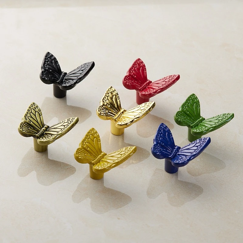

Drawer Furniture Kitchen Handle Butterfly Retro Zinc Alloy Cabinet Handle