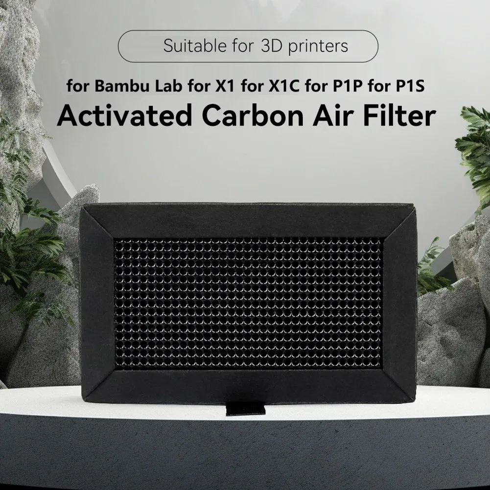 

2pcs Air Filter Element 82x27x49.5mm Activated Carbon Air Purifier Filter For BambuLab For X1 For P1P For 3D Printer Accessories