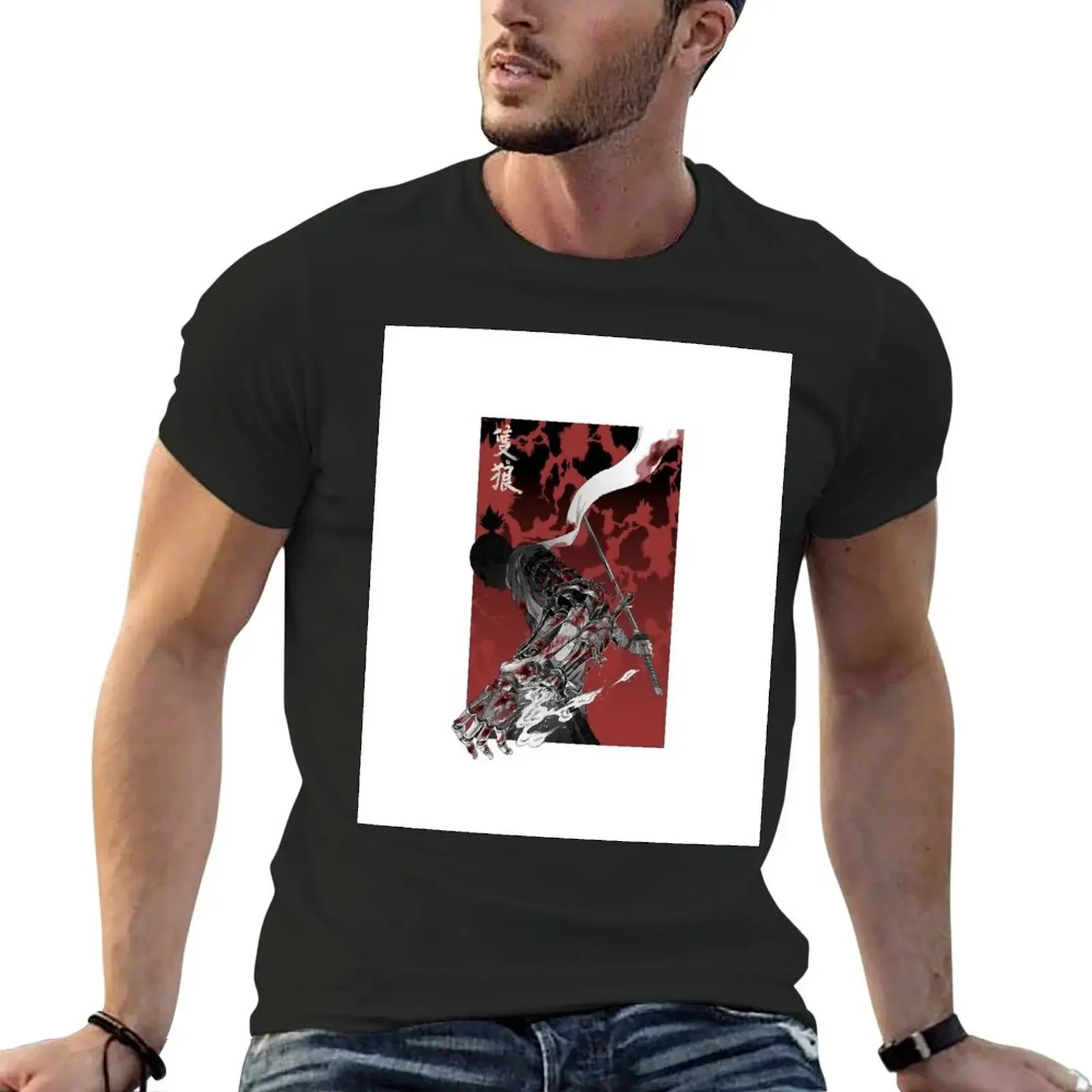 

Wolf with katana sekiro T-Shirt vintage baggy shirts oversized t shirts for men