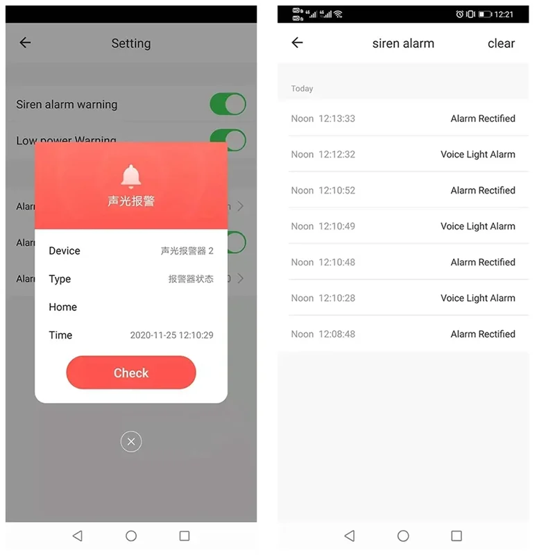 ABGR-Tuya Smart Zigbee Siren Беспроводная звуковая и видимая сигнализация 100 дБ с защитой от несанкционированного доступа, питание переменного тока, регулировка громкости работы