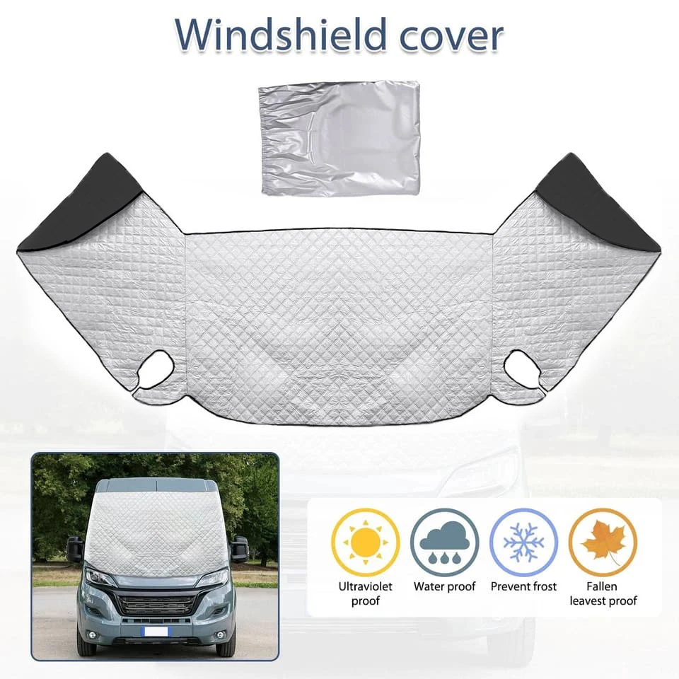

For Fiat Ducato Peugeot Boxer Citroen Relay Camper Thermal Windscreen Screen Cover Wrap Black Out Blinds Motorhome Accessories