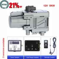 12V5KW gasoline/diesel Dual Mode air heater Water heater with remote control LCD switch diesel gasoline parking heater for Truck