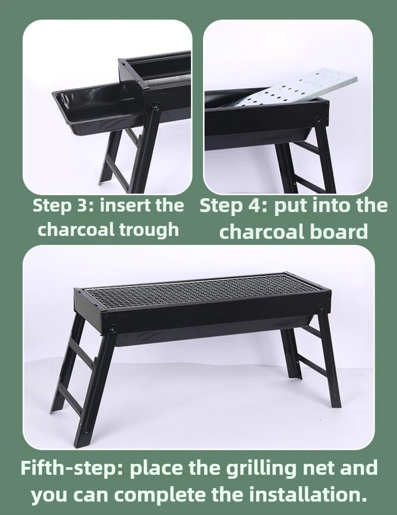 다기능 바베큐 그릴 야외 무연 접이식 그릴 작은 스토브 홈 가든 숯 휴대용 오븐 그릴