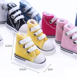 1Pair Hot Selling Mini Simulation Casual Canvas Shoe For 10cm Principal Dog Clothing 1:8 Toy Doll Changing Wear Accessories