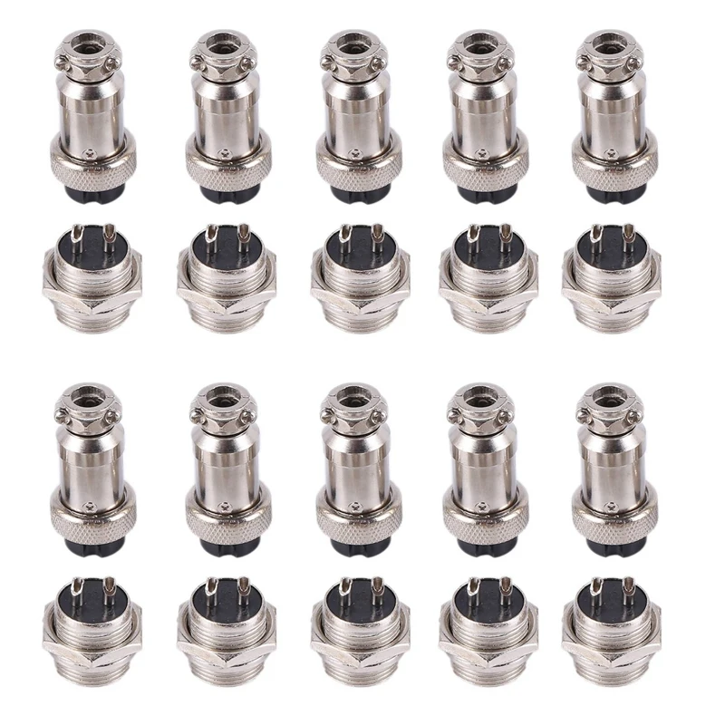 

LJL-Universal Panel Mount 16Mm 2Pin Aviation Connectors Plugs 10 Pcs