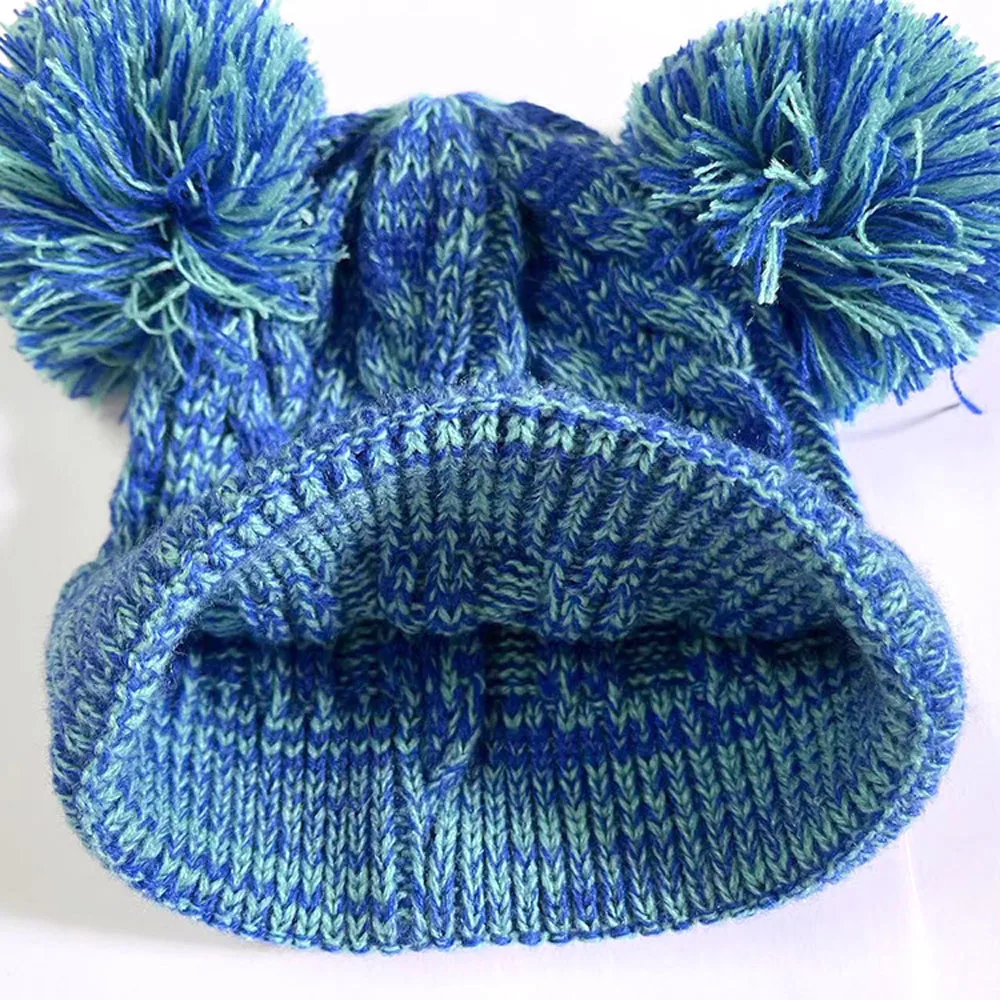 유아용 아기 남자아이 겨울 니트 비니 어린이용 모자 스카프 장갑 세트