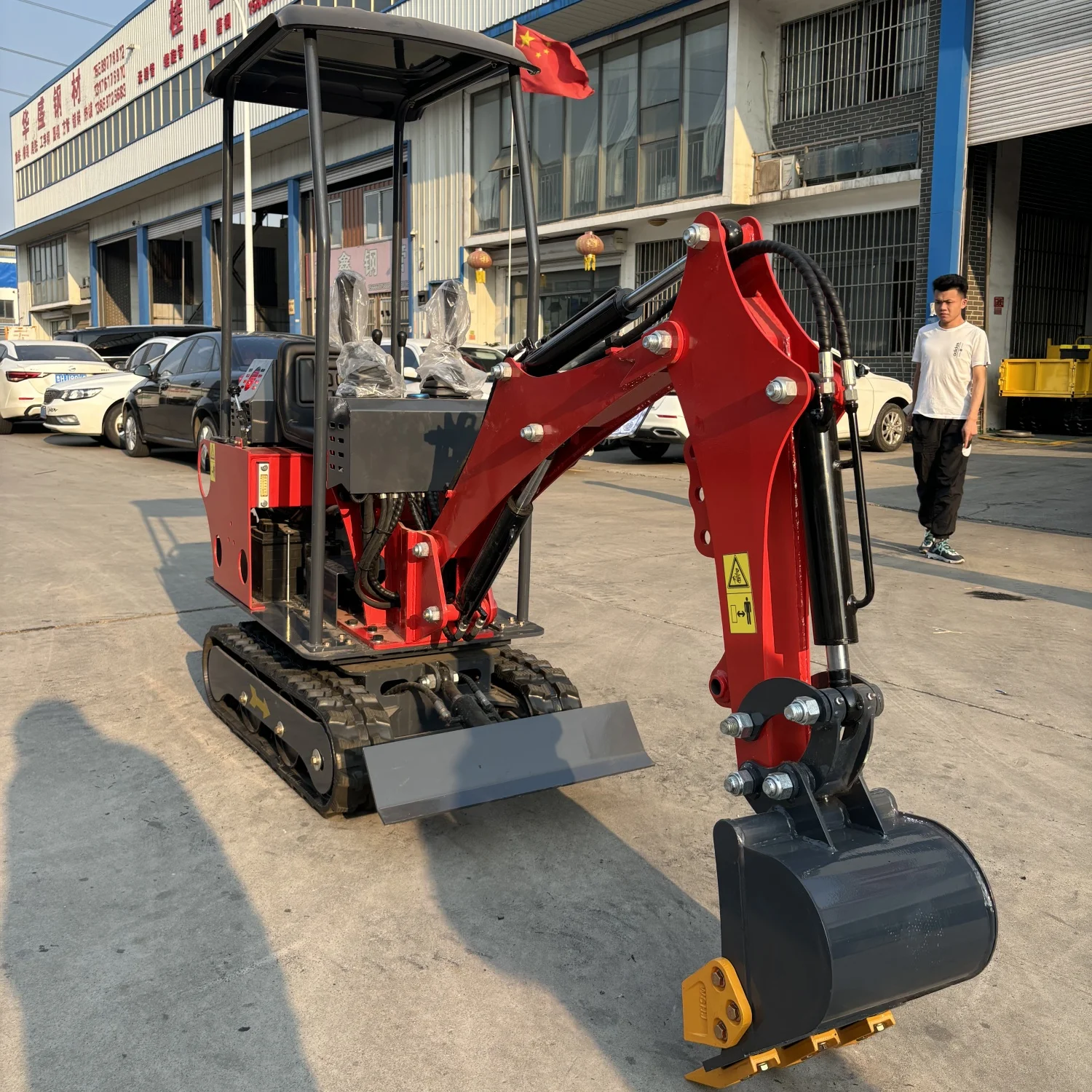 Mini pelle CE Epa Euro 5 à haute efficacité de travail, cabine multifonctionnelle personnalisée, livraison rapide, mini-pelle de 1 tonne