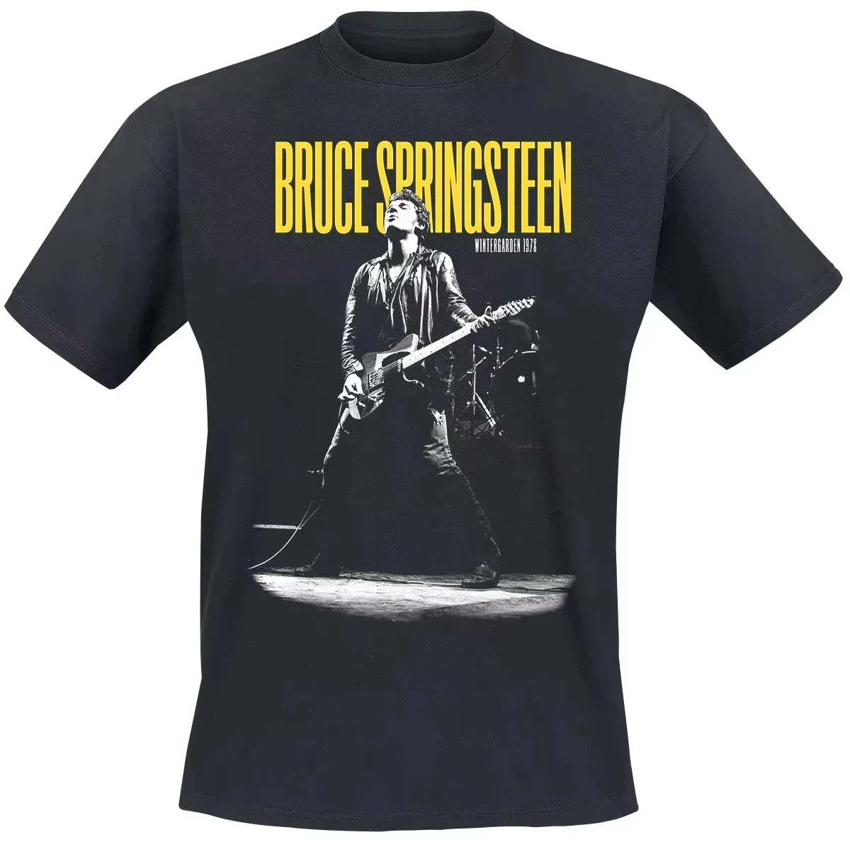 Gitarre Bruce Springsteen Männer Trendy Gedruckt Marke Reine Baumwolle T-shirt Kurzarm Unisex Rundhals Vielseitig Lose T