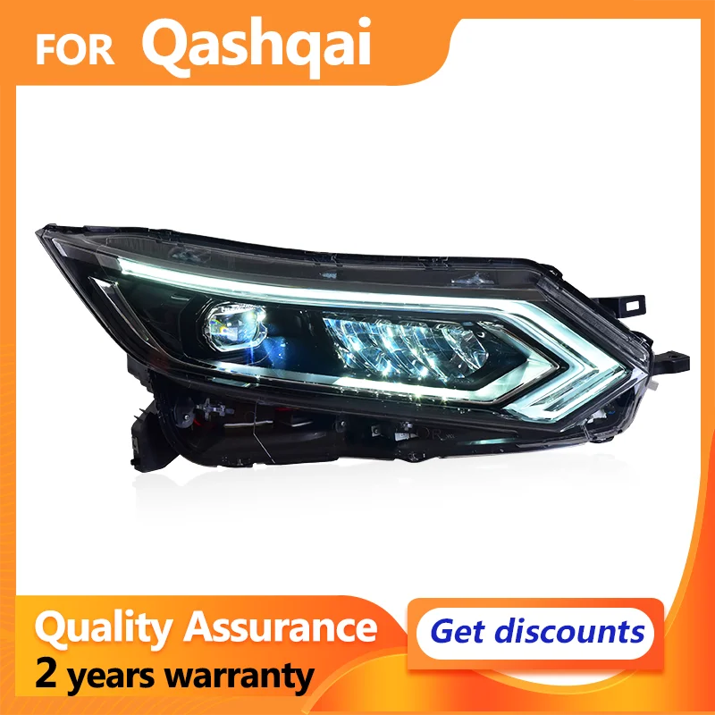 

For Nissan Qashqai LED Headlight 2019 2020 FULL LED Headlights Qashqai LED DRL Dynamic turn signal High Beam Angel Eye Projector