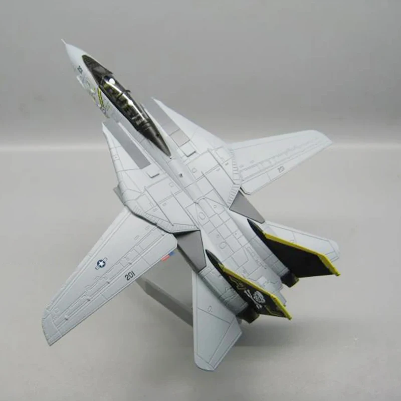 1/100 Military Model Toys F14 Tomcat F-14A/B AJ200 VF-84 Fighter USA Navy Army Air Force Diecast Metal Plane Model Toy collect