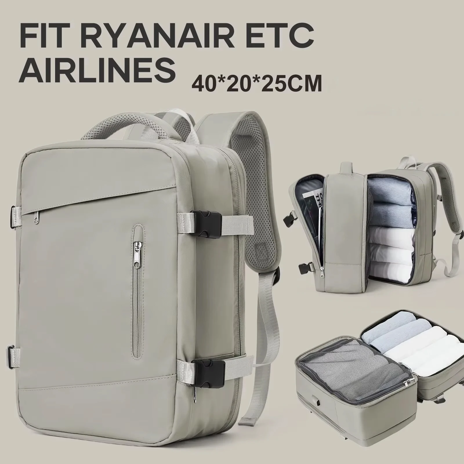 

Expandable Airplane Travel Backpack For Women Men Laptop Bag Luggage Man Large Capacity Bags Business Multifunctional Backpacks